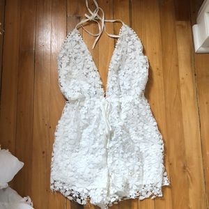 Missguided White Romper